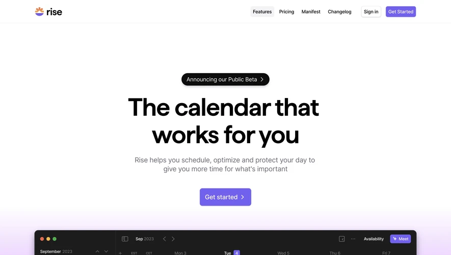 Rise Landing Page