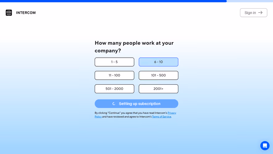 Intercom Account Setup