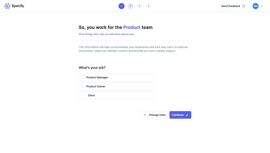 Specify Account Setup