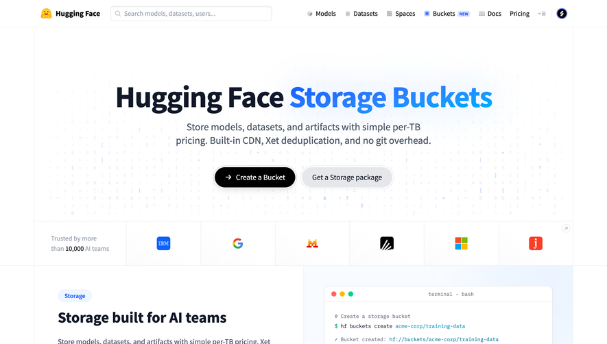 Hugging Face Features Page