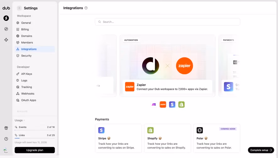 Dub Integrations directory