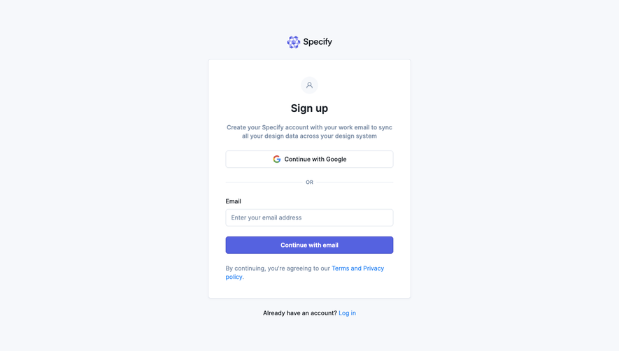 Specify Signup