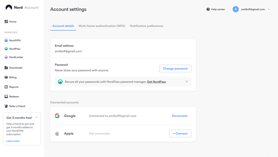 Nord VPN Account Details