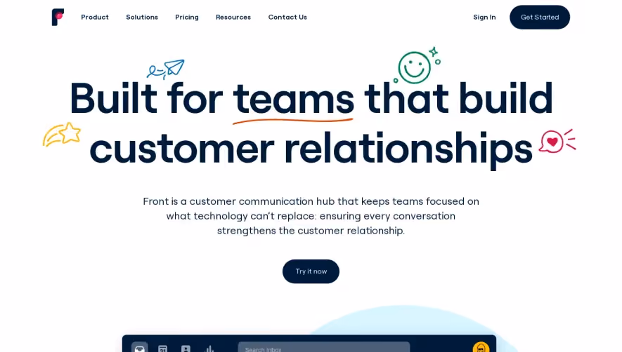 Front Landing Page