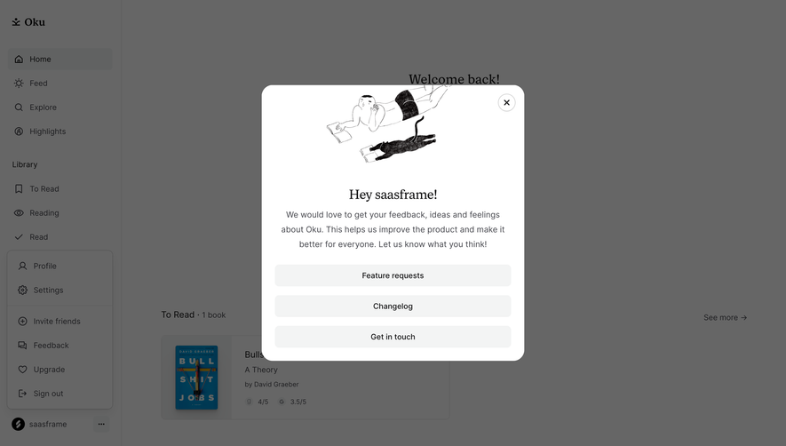 Oku Feedback Modal
