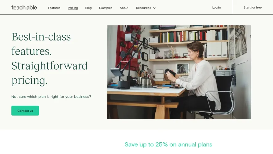 Teachable Pricing Page
