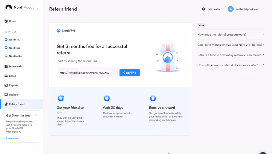 Nord VPN Refer A Friend