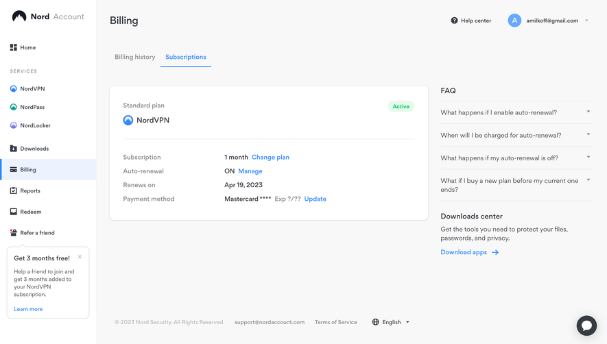 Nord VPN Subscriptions