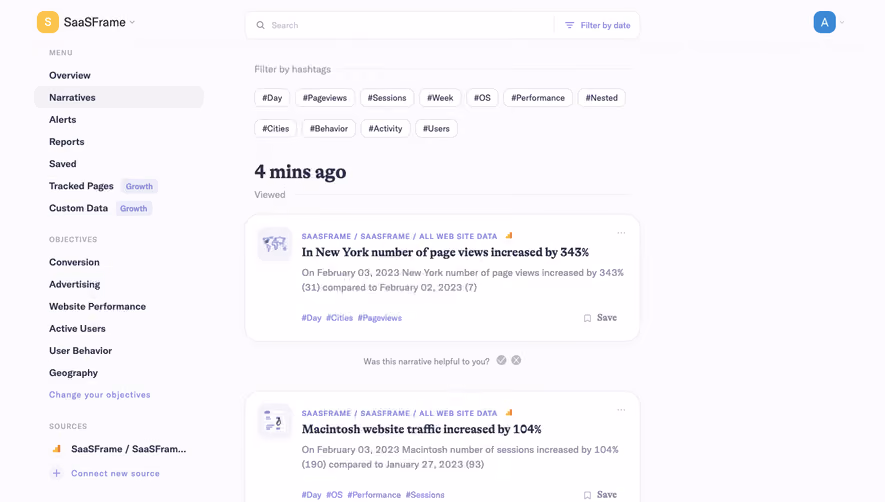 Narrative BI Dashboard
