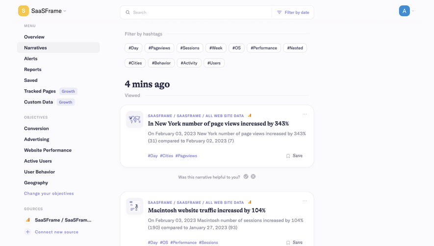 Narrative BI Dashboard