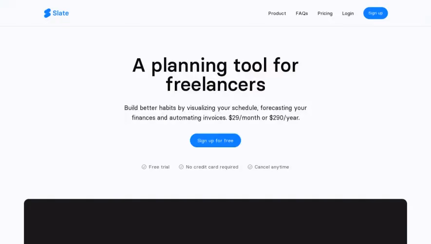 Slate Landing Page
