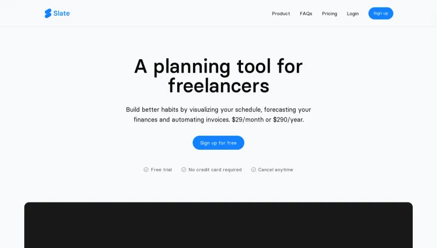 Slate Landing Page