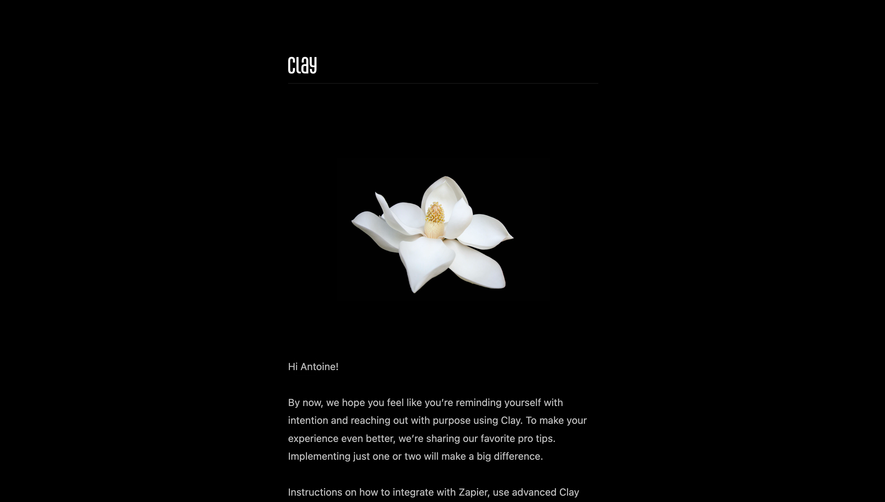Clay Onboarding Email
