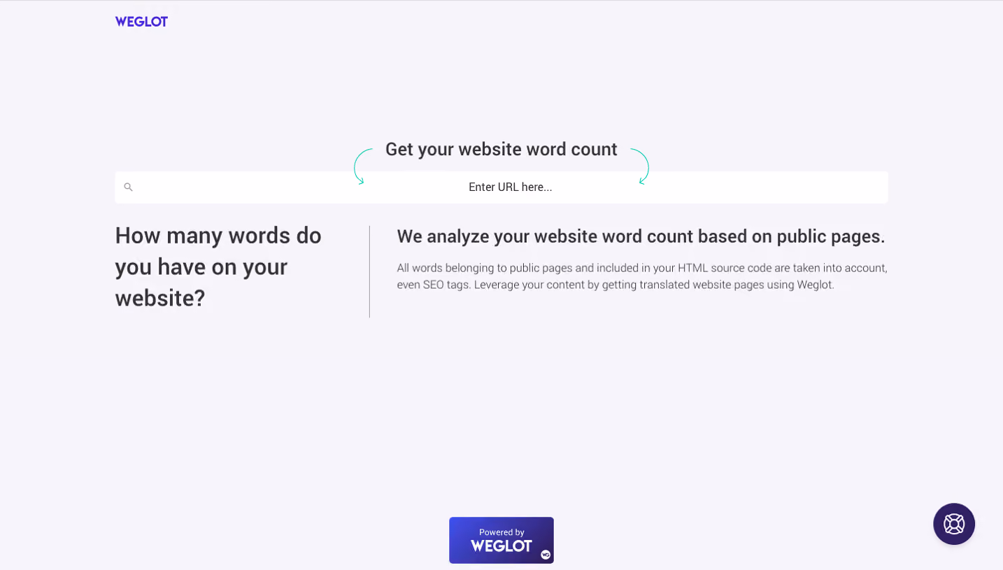 Weglot Word Count Tool