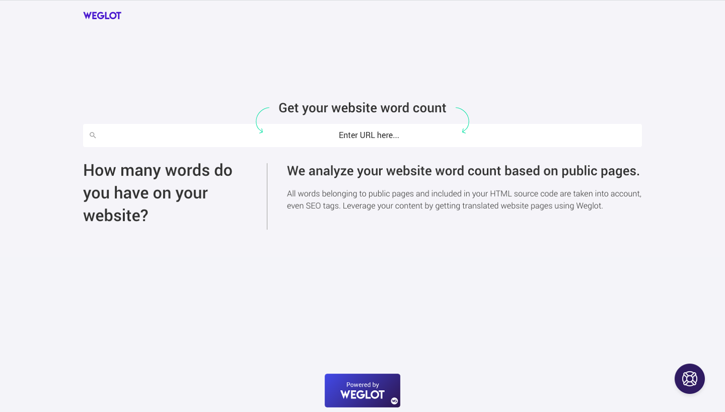 Weglot Word Count Tool