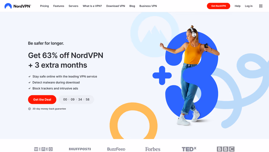 Nord VPN Landing Page