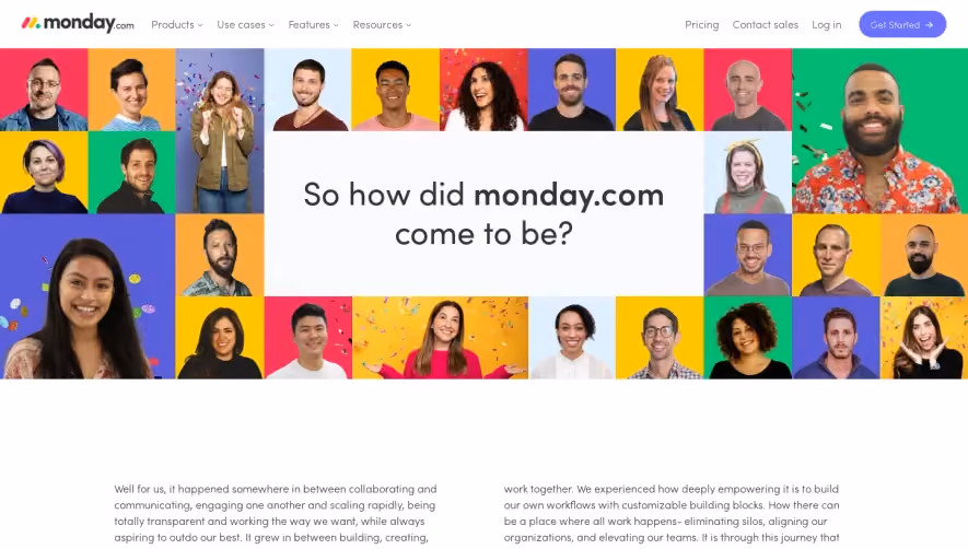 Monday About Page