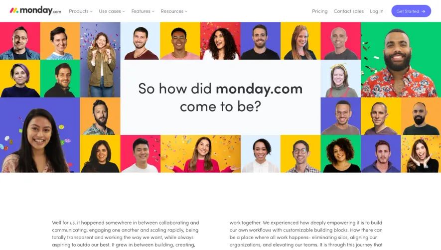 Monday About Page