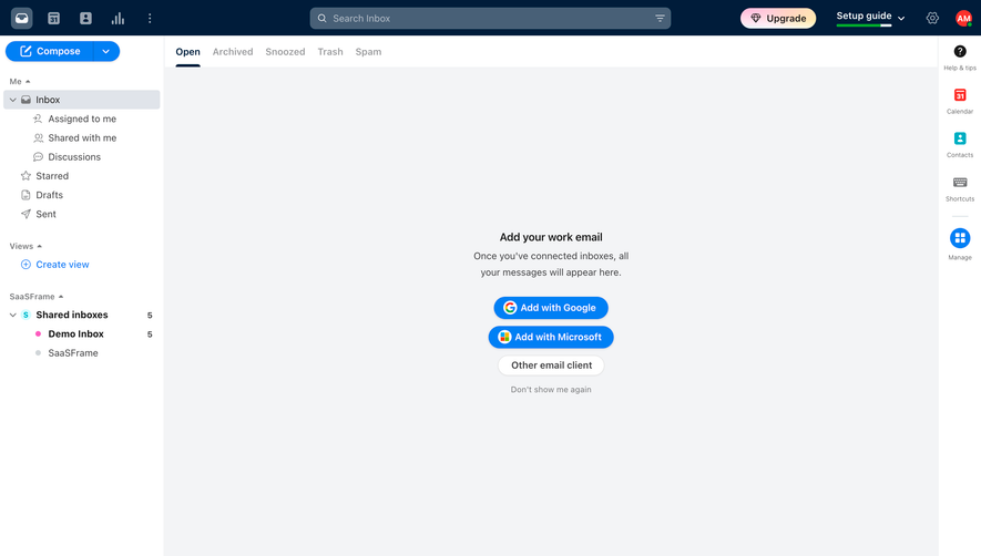 Front Empty Inbox