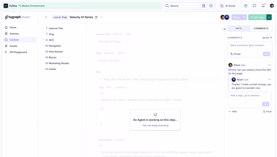 GraphCMS Content editor loading state