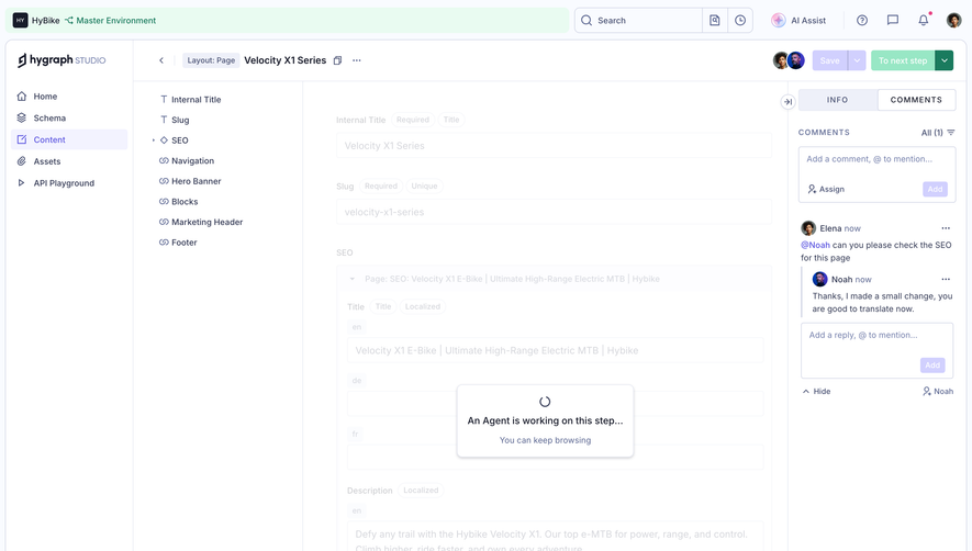 GraphCMS Content editor loading state