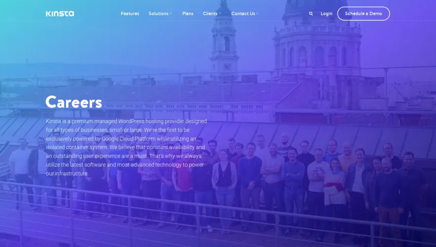 Kinsta Careers Page