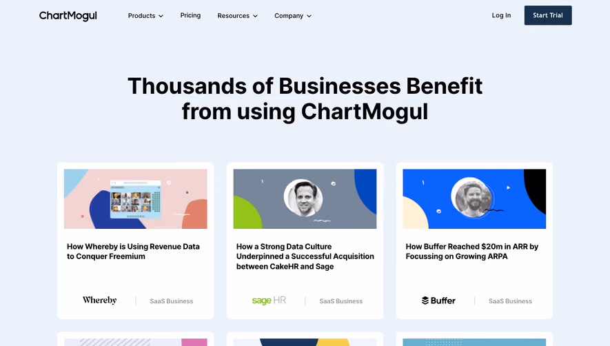 ChartMogul Customers Page