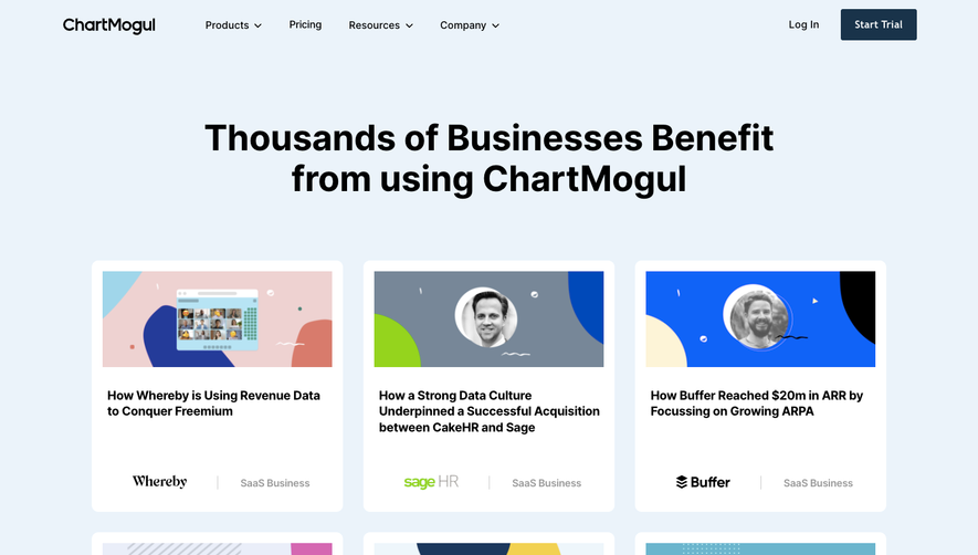 ChartMogul Customers Page