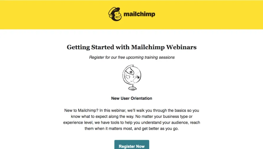 Mailchimp Webinars Emails