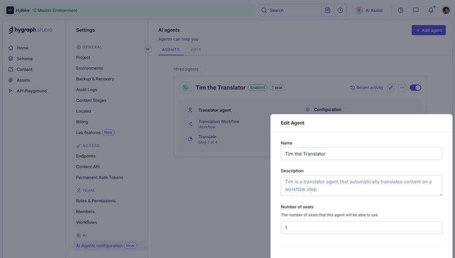 GraphCMS Edit digital asset modal