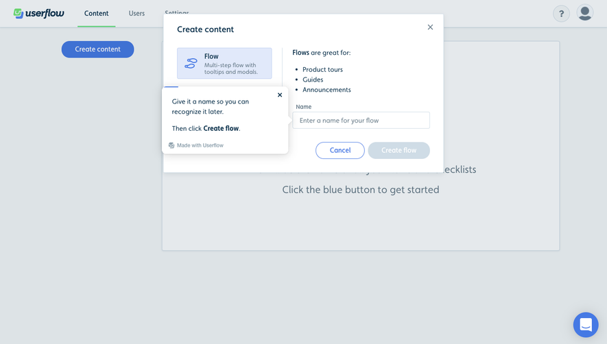 Userflow User Onboarding