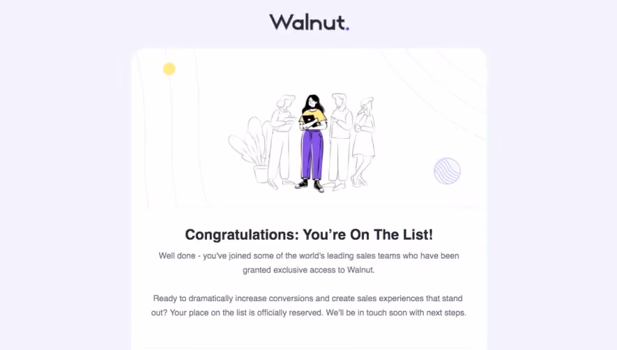 Walnut Early Access Email