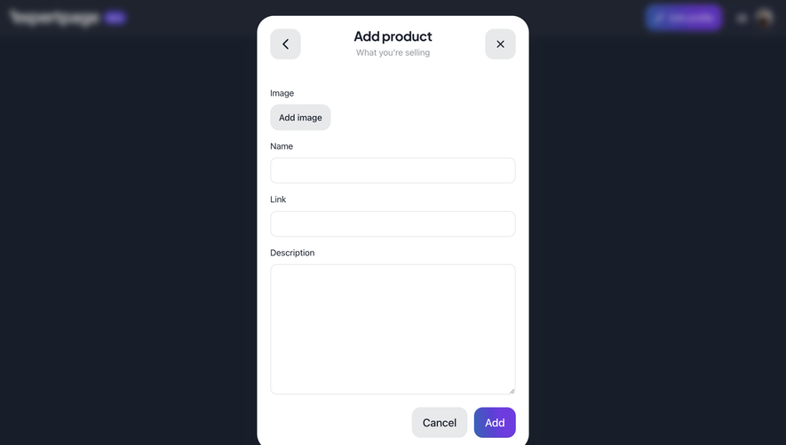 Expertpage Add Product