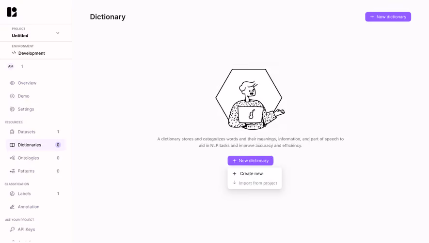 Lettria Create A Dictionary