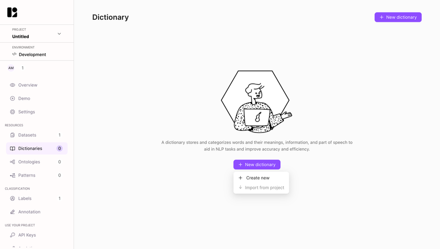 Lettria Create A Dictionary