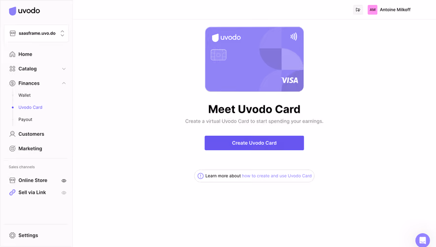 Uvodo Uvodo Create Virtual Card