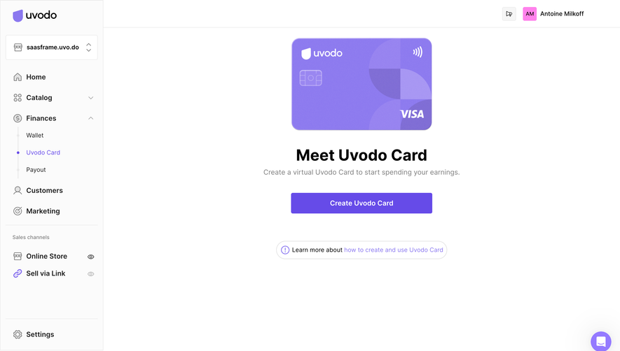 Uvodo Uvodo Create Virtual Card