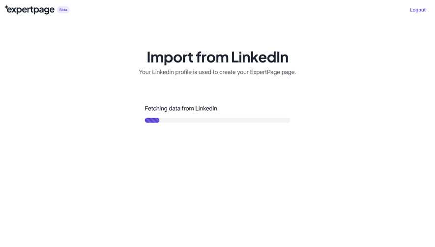 Expertpage Loading Screen