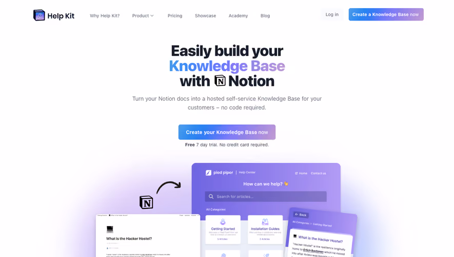 Help Kit Landing Page