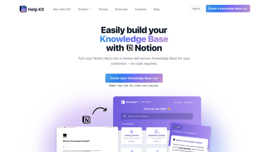 Help Kit Landing Page