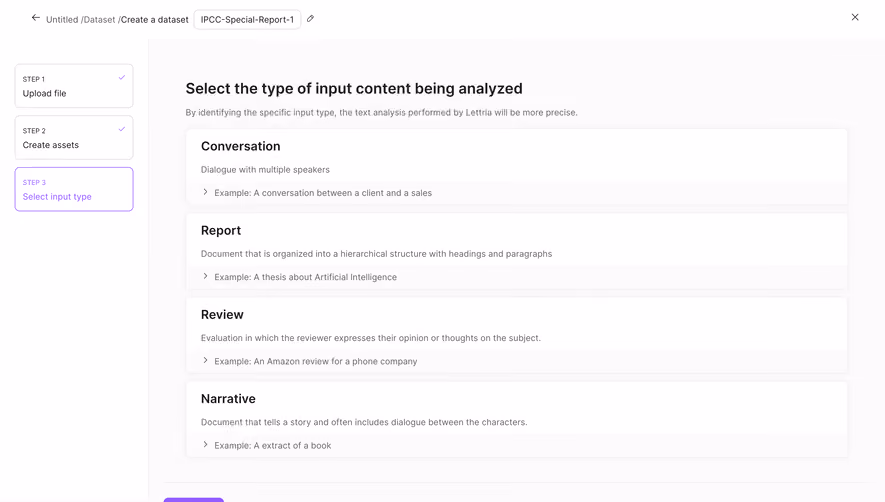Lettria Create A Dataset
