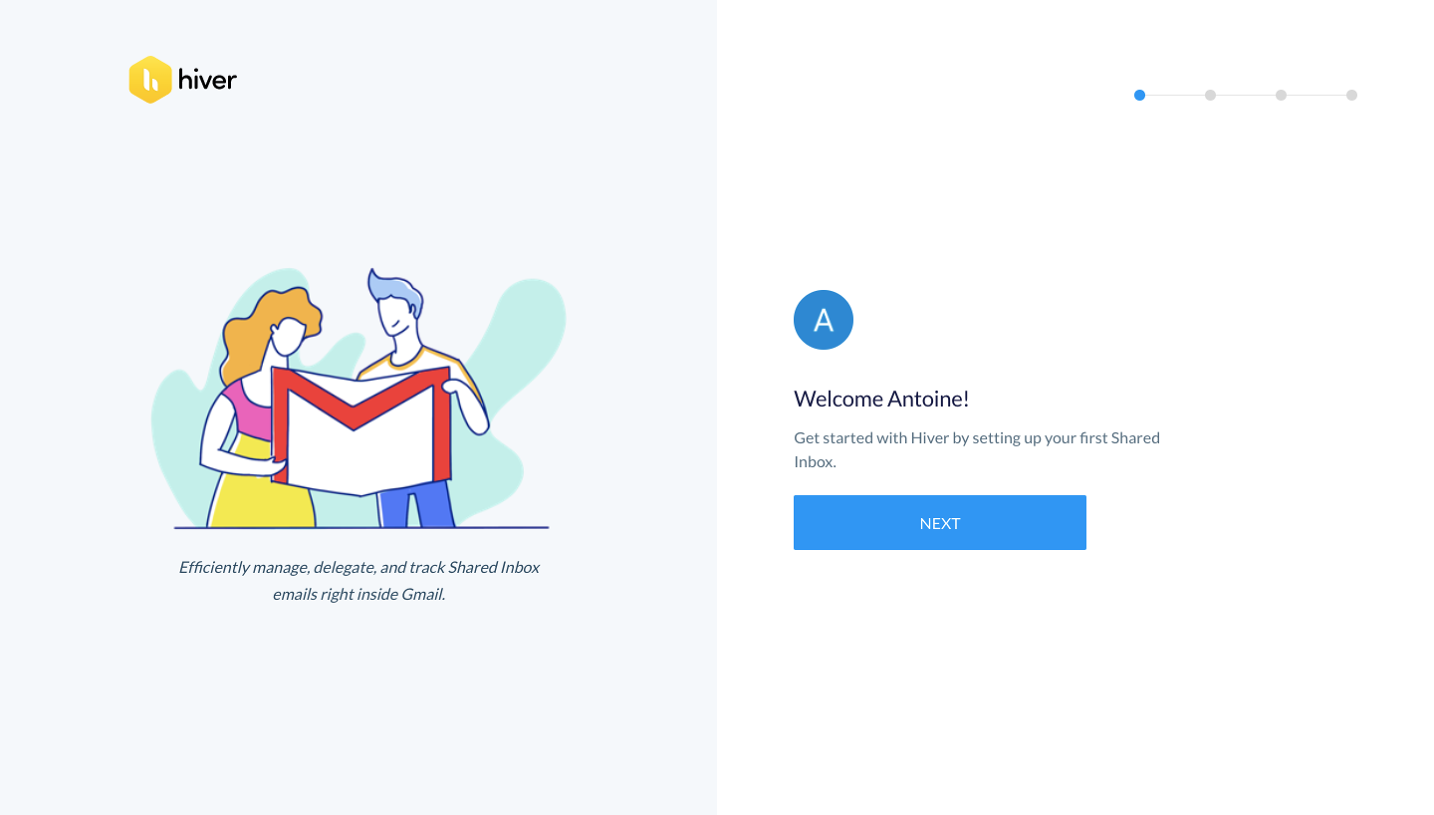 Hiver Sign Up Flow