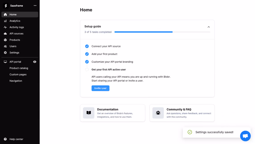 Blobr User Onboarding