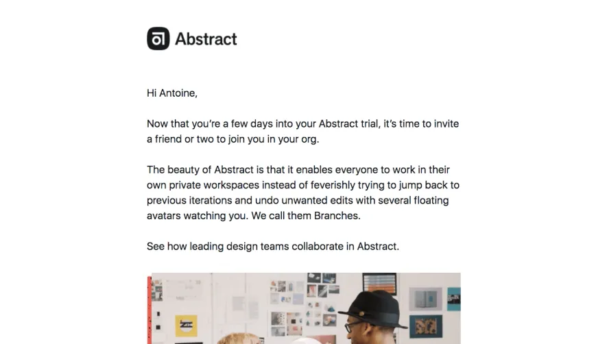 Abstract Invite Your Team Email
