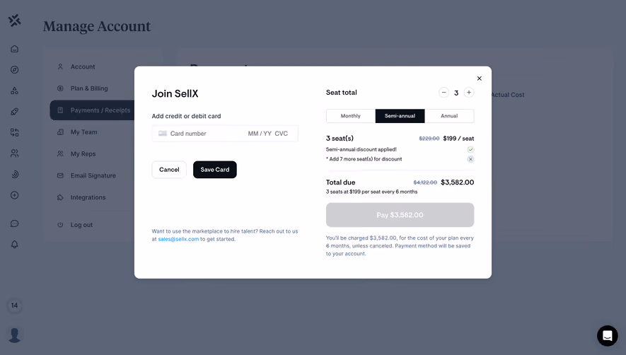 Sellx Checkout