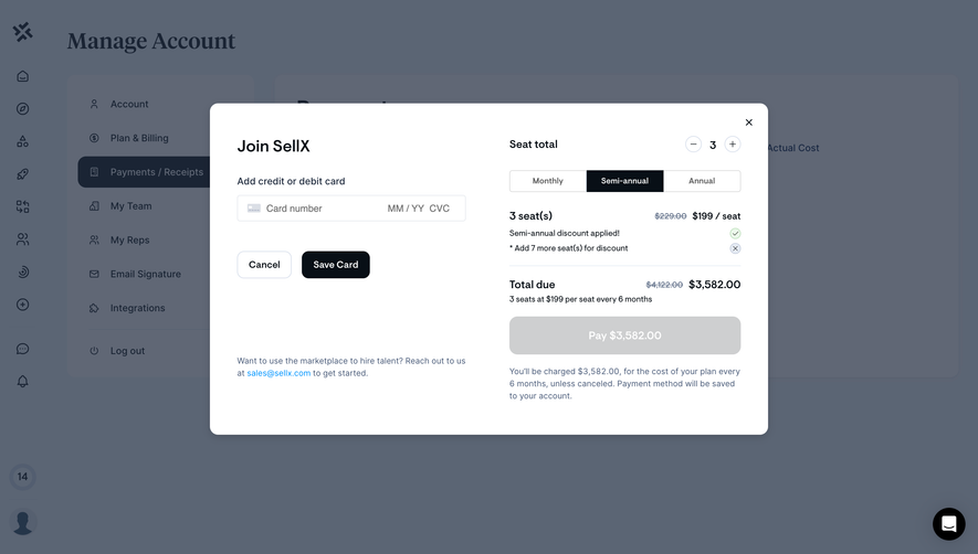 Sellx Checkout