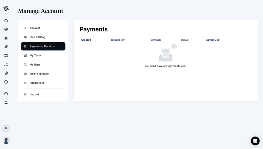 Sellx Empty Payments Dashboard