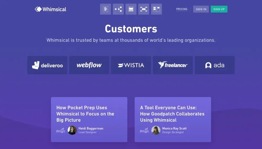 Whimsical Customers Page