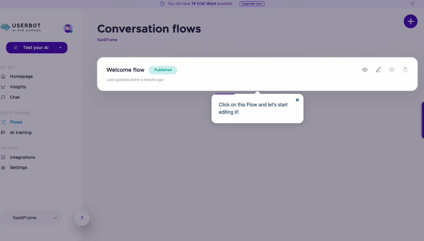 Userbot Product Tour