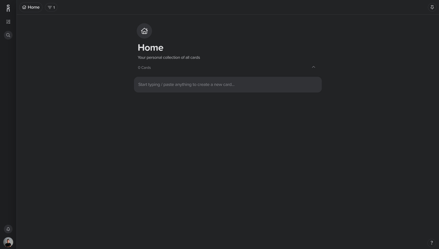 Supernotes Empty Dashboard